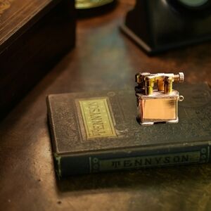 Vintage Golden Wheel Vintage Brass Mini Lighter